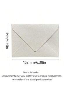 50/100pcs White Linen Texture Envelopes, Wedding Invitation Envelopes, Cards/Letters/Postcards Packaging Envelopes - White - View 2