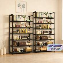 1pc 3-6 Tier Light-Duty Storage Rack, Easy To Assemble Freestanding Shelving Unit, Space-Saving Storage For Kitchen, Bathroom, Bedroom, And Balcony - View 1