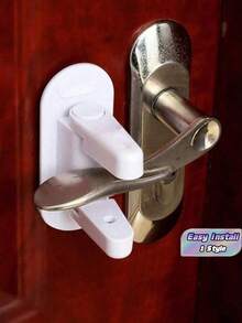 1 Child Safety Door Lock Block, Upgraded Door Lock, Theft Prevention, Prevents Children From Opening Doors, Tool-Free Easy Installation, Baby Protection Product, Christmas Decoration - One Size Fits All - View 2