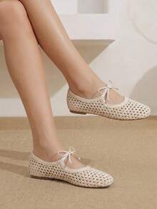 Styleloop Women's Buckle Design Daily Travel Versatile Fashion Flat Shoes Fall Shoes - rice apricot - View 8