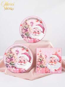 Muroi Mono 25/75 Pieces Of Disposable Party Supplies, Including Disposable Paper Plates, Napkins, Cups, Suitable For Dessert Service, Party Decorations, Various Events, And Gatherings, Including Christmas. - Style 3 - View 5