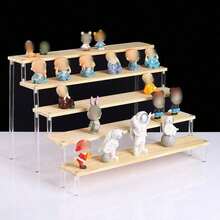 Perfume Stand Organizer Acrylic Display Risers Cupcake Display Stand Holder Large Shelf Risers For Figures, Dessert Shelves For Party, Riser Stand For Decoration And Organizer Dolls Collections Display Food Dessert Stand Jewelry Display Stand Clear - Beige - View 4