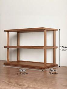 2/3/4 Layers Multi Tier Space Saving Easy Assembly No Tools Needed Sturdy Elegant Square Shoe Rack For Dorm Hallway Kitchen Entryway Closet Sneakers High Heels Stilettos Shoe Organizer Space Saver - Brown - View 4