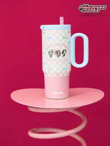 THE POWERPUFF GIRLS X Joivida 17.2oz & 24oz 不鏽鋼保溫杯附手把與吸管 – 防漏、保溫保冷，粉色與白色 Powerpuff Girls 花紋設計，可愛清新，適合居家、辦公室或戶外旅行，生日或情人節的精美禮物 - 粉色 - 查看 14
