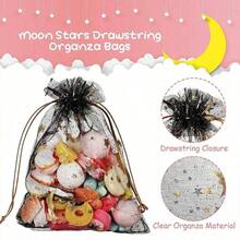 100 buah, Tas Kado Organza Bermotif Bintang dan Bulan - Sempurna untuk Perhiasan, Permen, dan Suvenir Pesta - Warna Campuran untuk Pernikahan, - Beraneka warna - View 4