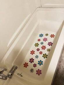 10pcs/20pcs Assorted Size Flower-Shaped Non-Slip Bath Tub Decor Stickers - Multicolor - View 10