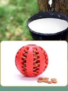 1/2pcs Chew-Resistant Solid Rubber Ball Feeder - Self-Entertainment Puzzle Treat Dispenser, Teeth Cleaning Design To Relieve Boredom For Puppies Teething And Brain Training, Ideal For Dog Lovers - Multicolor - View 5