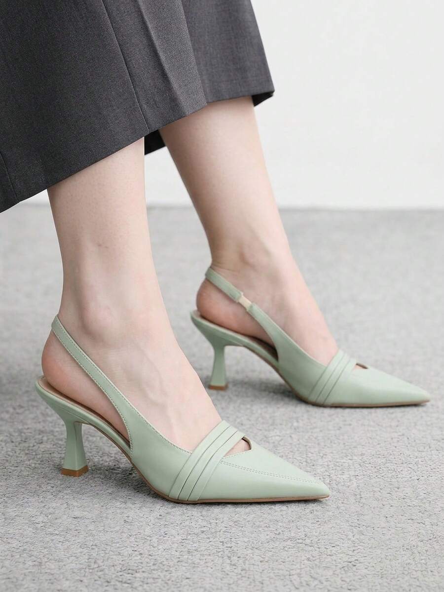 CUCCOO BIZCHIC 女款尖頭高跟鞋,通勤與日常穿著皆宜的多功能高跟鞋 - 薄荷綠 - 查看 1