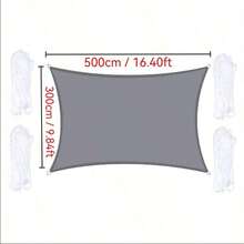 1pc Outdoor Sunshade Canopy - High Quality Oxford Fabric, Uv Protection, Triangular Sunshade Canopy With Wind Ropes And Stainless Steel D-Rings, Curved Design Suitable For Garden, Swimming Pool, Backyard, Balcony, Roof, Patio, Beach Tent, Etc - Multicolor - View 15