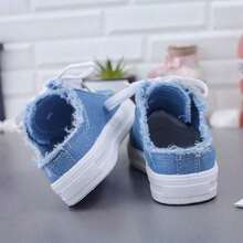 Women'S Casual Canvas Slip-On Flat Sneakers Loafer Shoes - Blue - View 7