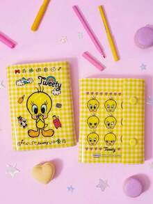 LOONEY TUNES X Joivida 1pc A7 Size Portable Transparent Star Loose Leaf Binder, Photo Storage Bag, Album, Budget Planner, Diary, Notebook, Great For Office Workers, Students, Planner Enthusiasts, Daily Office, Campus Study, Commuting Carry, Star Aesthetic Design - A - View 1