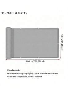 Opaque Privacy Screen Cover, UV Protection Fence For Balcony, Apartment Railing, Outdoor Patio, Platform, Porch - grey - View 13