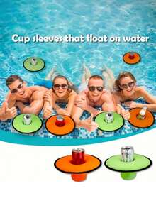 1PC Reusable Neoprene Floating Can Cooler Insulated Beverage Holder Cup Sleeve For Pool Beach Party Summer Drinks Keep Cold Floatable Drink Koozie Outdoor Water Toy Swim Accessory - A - View 6