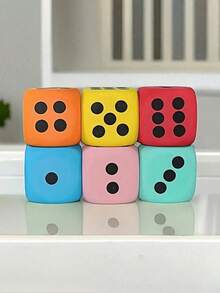 1PC Large Size Soft Plush Foam Dice Multicolor Throwable Multifunctional Tabletop Game Accessory For Adult Party Games Decorations Valentines Wedding Birthday Party Decorations Gift Ideas - Multicolor - View 3
