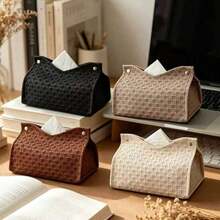 1-5PCS Woven Pattern High Capacity Durable Lightweight Decorative Tissue Box Toilet Paper Storage Organizer Multiple Colors For Living Room Kitchen Dining Room Bedroom Holiday Wedding Gift Home Decor - View 10