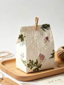 Rough Texture Handmade Paper Bags, Premium Souvenir Gift Bags, Christmas Holiday Gift Packaging Bags, Reusable Present Wrapping Pouches For Party Favors - View 6