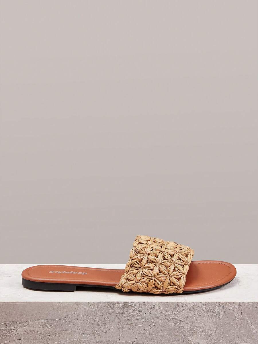 Styleloop Ladies, Willow Nails, Buckles, Flat Shoes. - Brown - View 1