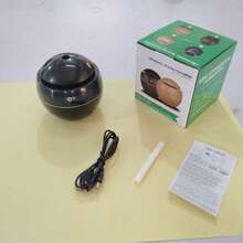 1 pieza Humidificador de aroma negro USB con luces LED de colores, alimentado por USB, control táctil, funcionamiento silencioso, diseño compacto, adecuado para habitaciones de 21–30㎡. Humidificador de dormitorio | Humidificador moderno | Humidificador silencioso - Múltiple - Ver 4