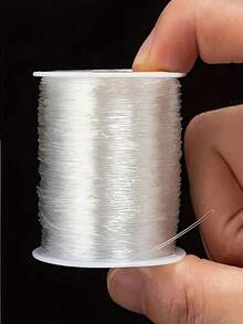 1 Roll Of 0.5-1.0mm Handmade DIY Crystal Transparent Elastic Thread, Suitable For DIY Bead Making, Jewelry Making, Handmade Crafts Making - Very Suitable For Wearing Crystal Beads, Agate Jade Bracelets - Multicolor - View 5