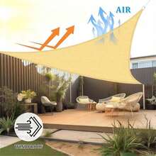 1pc Outdoor Sunshade Canopy - High Quality Oxford Fabric, Uv Protection, Triangular Sunshade Canopy With Wind Ropes And Stainless Steel D-Rings, Curved Design Suitable For Garden, Swimming Pool, Backyard, Balcony, Roof, Patio, Beach Tent, Etc - Multicolor - View 5