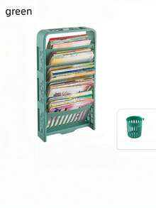 1PC Upright Bookshelf, Multi-Tier Desktop Storage Rack, Available In Multiple Colors, Suitable For Schools, Libraries, Living Rooms, Bedrooms-Multifunctional - Multicolor - View 10