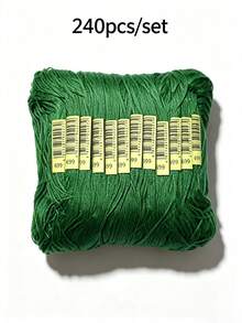 240pcs/Set,8 Meters, Six Strands Of Rope, DMC Color Series, Cross-Stitch Thread, Polyester Material, Embroidery Thread, Embroidery Accessories, Hand-Woven Cotton Material - multicolor - View 12