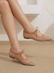Styleloop Damen, Weidenägel, Schnallen, Flache Schuhe. - Hellbraun - Übersicht 8