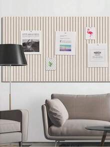 1pc Textured Striped Felt Wall Panel - Self-Adhesive Reusable Memo Board, Suitable For Home/Office, No Drilling Required, Can Be Used As Photo Display Rack And Key Holder, Party Backdrop, With Diy Decorative Function (Can Be Used To Store - Multicolor - View 10