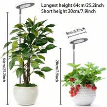Full‑Spectrum LED Plant Grow Light, USB Powered Indoor Plants Supplement Lamp, 3‑Mode Timing, 3‑Level Adjustable Brightness, Sunlike Grow Lamp For Seedlings, Small Potted Plants, Succulents & Houseplants - Grow Light - View 2