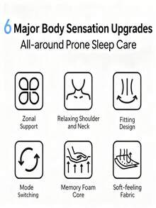 1 Ergonomic Wedge-Shaped Prone Pillow, With Multi Position Memory Foam Support Pad For Relieving Pressure On The Spine, Neck, And Back, Equipped With A Detachable And Washable Outer Cover And Anti Slip Bottom - 1PC - View 10
