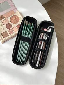 Haus Hana New Portable Makeup Brush Bag For Women, Mini Travel Cosmetic Brush Pouch, Storage Holder For Eyebrow Pencils & Eyeshadow Brushes - Multicolor - View 3