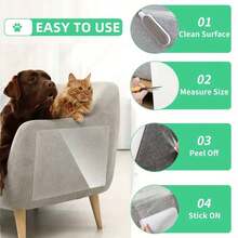 Volume 1 Cat/Dog Scratch Prevention Film, Furniture, Sofa, Wall, Door Scratch Prevention, Transparent Self-Adhesive Damage Protection Film, Easy To Apply, Suitable For Halloween Or Christmas Decorations - Multicolor - View 9