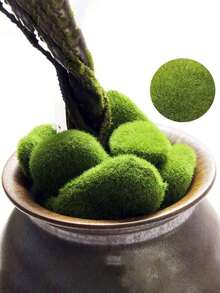 20pcs/10pcs/5pcs Artificial Moss Green Grass Miniature Model, Diy Fairy Garden Aquarium Outdoor Decor Micro Landscape Ornament - Green - View 12