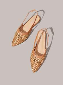 Styleloop Ladies, Willow Nails, Buckles, Flat Shoes. - Light brown - View 3