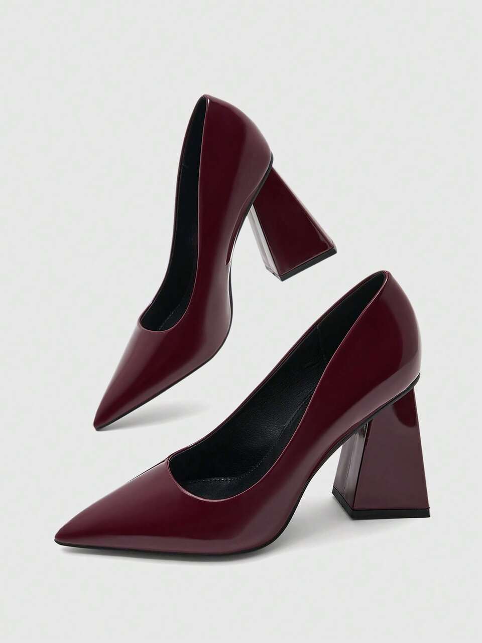 CUCCOO BIZCHIC Women's New Pointed Toe Burgundy Sexy Elegant High Heels, Commute & Date Outfit, Christmas & Spring Shoes Fall Shoes