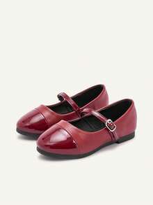 Cozy Pixies Autumn And Winter College Children's Fun Cute Red Versatile Comfortable Fashion Versatile Soft Sole Girls Children's Flats Back To School Party Party - Burgundy - View 6