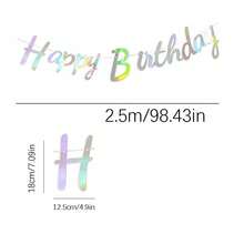 Golden Flag Birthday Party Background Decoration Gold Silver Black Colorful Party Supplies Birthday Decoration - Gold - View 3