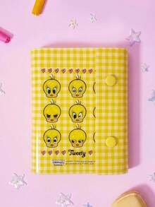 LOONEY TUNES X Joivida 1pc A7 Size Portable Transparent Star Loose Leaf Binder, Photo Storage Bag, Album, Budget Planner, Diary, Notebook, Great For Office Workers, Students, Planner Enthusiasts, Daily Office, Campus Study, Commuting Carry, Star Aesthetic Design - A - View 4