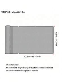 Opaque Privacy Screen Cover, UV Protection Fence For Balcony, Apartment Railing, Outdoor Patio, Platform, Porch - grey - View 11