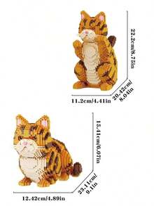 Set Balok Bangunan Model Hewan Peliharaan Dewasa, Kucing Ragdoll Mewah/Kucing Persia/Kucing Biru/Kucing Sapi/Kucing Oranye/Kucing Belang/Kucing Hitam/Kucing Kaliko/Kucing Mahkota, Mainan Konstruksi Modular, Membantu Meredakan Stres dan Mengurangi Kecemasan, Model Balok Bangunan yang Ringkas dan Indah - Berbagai warna - View 6
