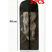3 Wig Storage Bag, Portable Wig Storage Bag, With Plastic Hook, Dust-Proof And Moisture-Proof, Wig Hook, Convenient For Storage And Travel - View 10
