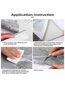 1 Roll Self Adhesive Kitchen Backsplash Wallpaper Tile Self Sticking Waterproof Countertop Wallpaper Bathroom Kitchen Birthday Graduation Gift Wall Sticker Room Wall Decor - a - View 6