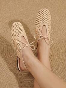 Styleloop Ladies, Willow Nails, Buckles, Flat Shoes. - Apricot - View 4