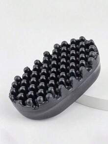 Sponge Brush For Wavy Hair, Afro Braiding Comb, Flexible Washable Comb, Rubber Sponge Hair Tool Set, Universal Hair Styling Tool For Short Wavy Hair, Daily Hair Care Accessories For Salon And Barber Shop - Black - View 3