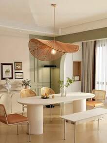 1 Set Handwoven Straw Hat Shape Rattan Pendant Lamp Shade Paper Rope Ceiling Light Cover For Living Room Bedroom Office Cafe Home Decor Party Christmas Halloween High Quality Trending Now - Straw Hat Lampshade - View 3