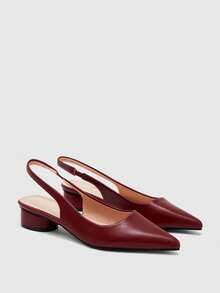 CUCCOO BIZCHIC Women's Fashion Versatile Pointed Toe Pumps Valentine's Day Spring Shoes - Burgundy 1 - View 6