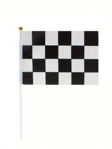 2 Packs Of Black-And-White Checkered Racing Flags, Perfect For Decorating Offices And Men's Lounges, As Gifts For Car Enthusiasts, And For Father's Day Decorations - Black and White - View 3