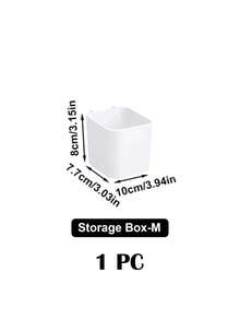 White Plastic Pegboard Wall Organizer Set With Shelves Hooks Storage Cups, DIY Splice Wall Mount Hole Display Rack, Easy Installation Space-Saving Storage For Stationery Photos Small Decor, Desk Wall Storage For Bedroom Study Office - White - View 23
