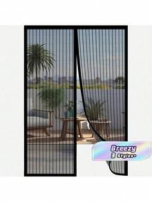 Heavy-Duty Magnetic Screen Door - Self-Sealing, Hands-Free Mesh For Insect Protection, Pet & Youngsters Friendly, Easy Installation With Magnetic Strips, Durable Nylon Material,Hand Wash Only,Insect Barrier Door,Mesh Partition Door,Durable Nylon Mesh - multicolor - View 1