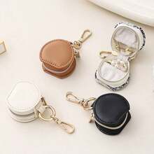 1 hộp đựng trang sức da PU cầm tay nhỏ gọn dễ thương, hộp lưu trữ bông tai và nhẫn, hộp tổ chức trang sức du lịch - quà tặng cho bé gái/phụ nữ, phù hợp cho đám cưới, du lịch, kỳ nghỉ, mùa hè - nhiều màu - Xem 3